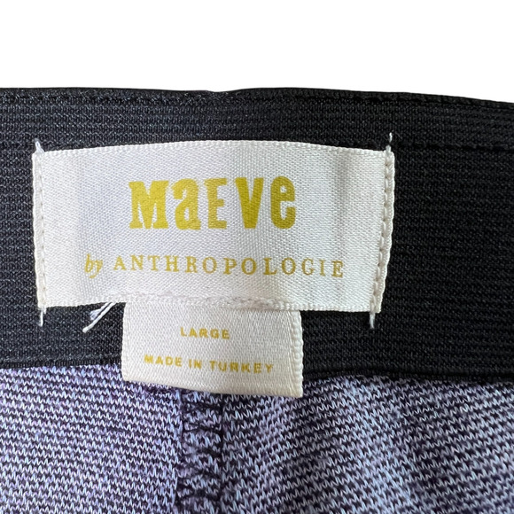 Anthropologie Maeve Cropped Flare Pants Purple Plaid Size Large Happy Playful - Picture 3 of 6